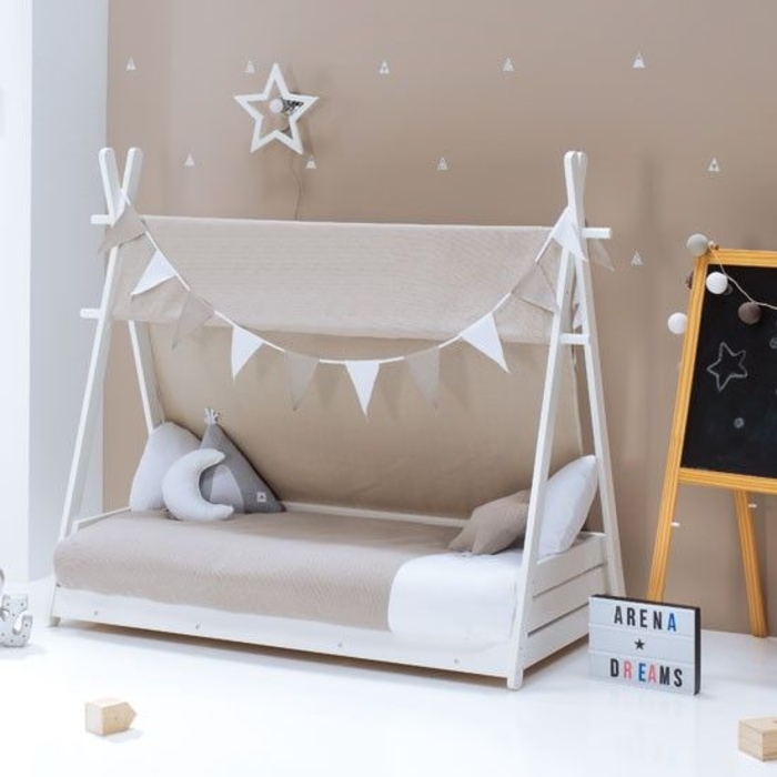 Cama Junior Alondra Montessori Homy XL White com Colchão e Edredão - Alondra - HOMYXL-22-TX153