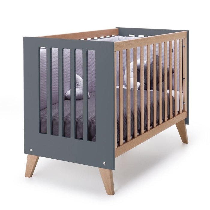 Berço Convertível Alondra Nexor Wood | Marengo 4 em 1 com Têxteis - Alondra - NEXOR-K11-M6995-TX114