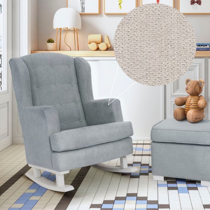 Sofá de Baloiço Privé DC com Botões e Pés Baloiço White - Dream Concept - NI-14-PRIVE-BT-WH