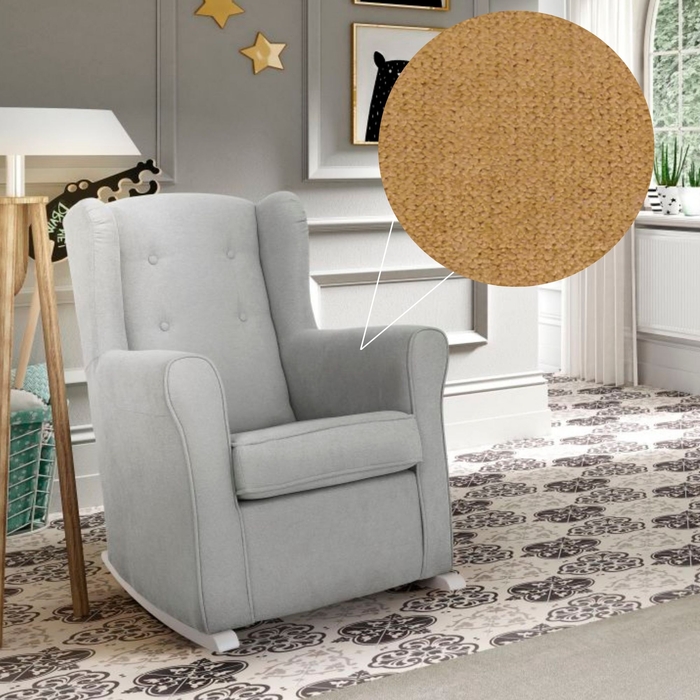 Sofá de Baloiço DC Dolce com Botões e Pés Baloiço White - Dream Concept - NI-16-DOLCE-BT-WH