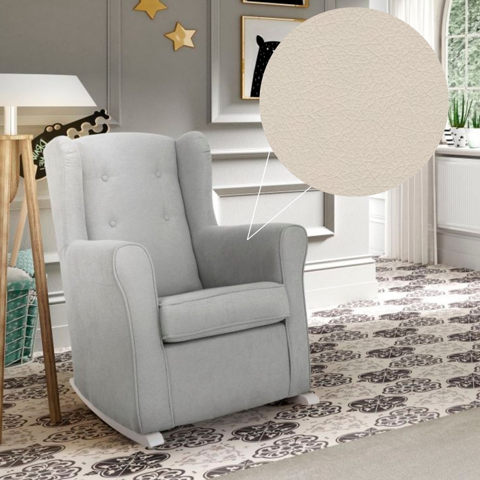 Sofá de Baloiço DC Dolce com Botões e Pés Baloiço White - Dream Concept - NP-35-DOLCE-BT-WH