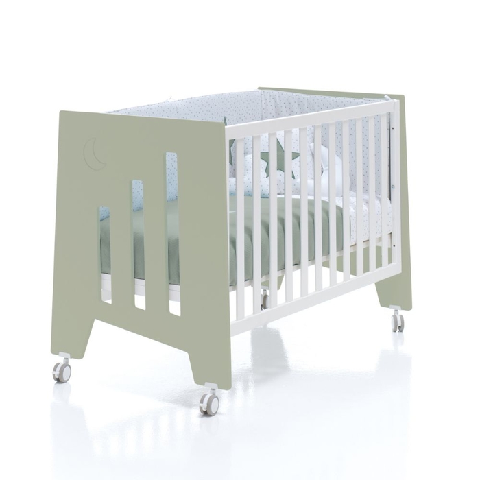 Berço Alondra Omni Erba 5 em 1 com Colchão, Barra Infantil, Kit Co-Sleeping e Têxteis - Alondra - OMNI-K16-M7756-TX127