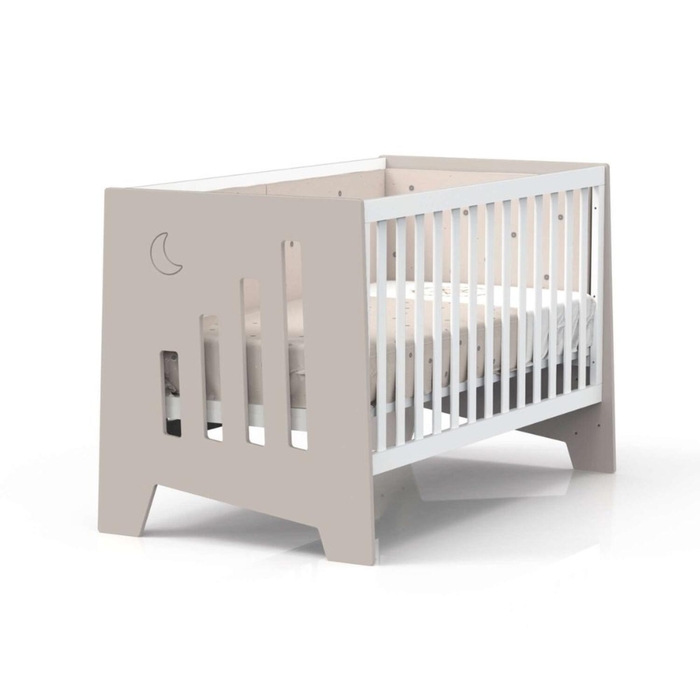Berço Alondra Omni XL Beige 6 em 1 com Colchão, Barra Infantil, Kit Co-Sleeping e Têxteis - Alondra - OMNIXL-K16-M7753-TX147