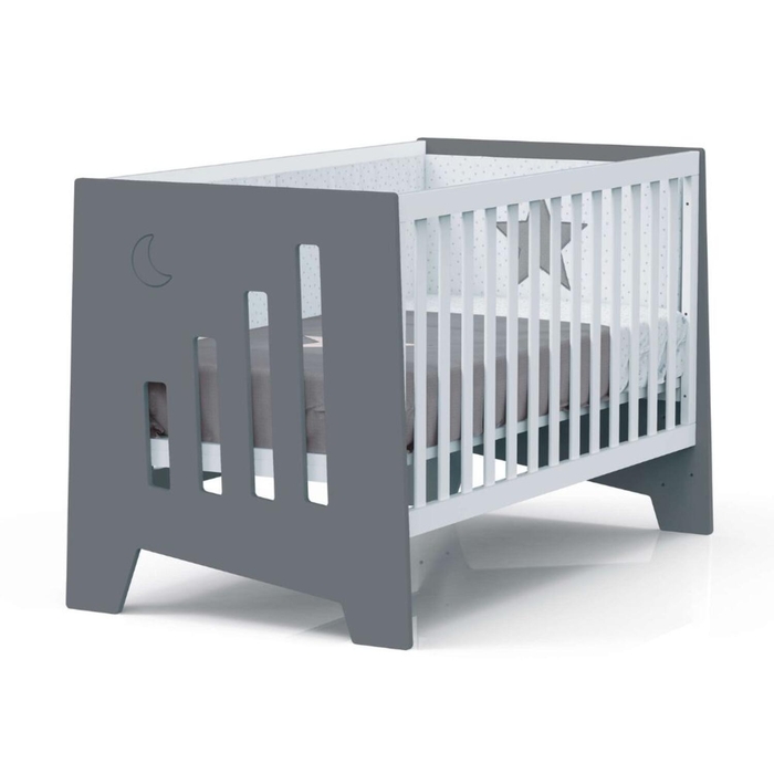 Berço Alondra Omni XL Marengo 6 em 1 com Colchão, Barra Infantil, Kit Co-Sleeping e Têxteis - Alondra - OMNIXL-K16-M7769-TX148