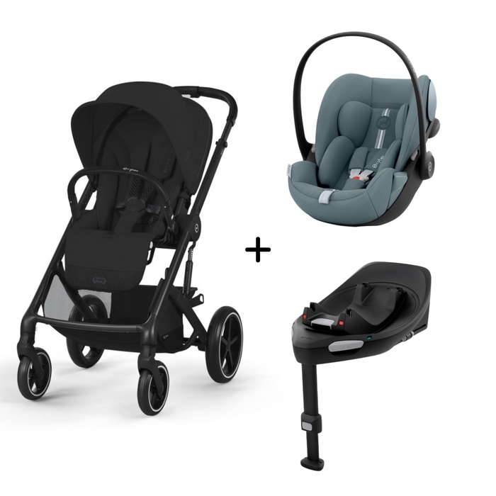 Carrinho de Bebé Balios S Lux Black, Babycoque Cloud G i-Size Plus e Base Isofix G i-Size Cybex - Cybex - PACKBALIOS004-004