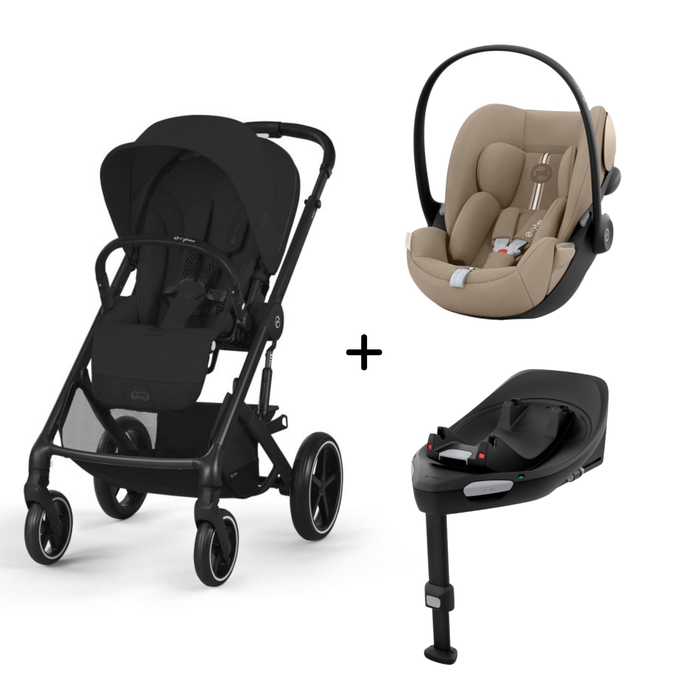 Carrinho de Bebé Balios S Lux Black, Babycoque Cloud G i-Size Plus e Base Isofix G i-Size Cybex - Cybex - PACKBALIOS004-005