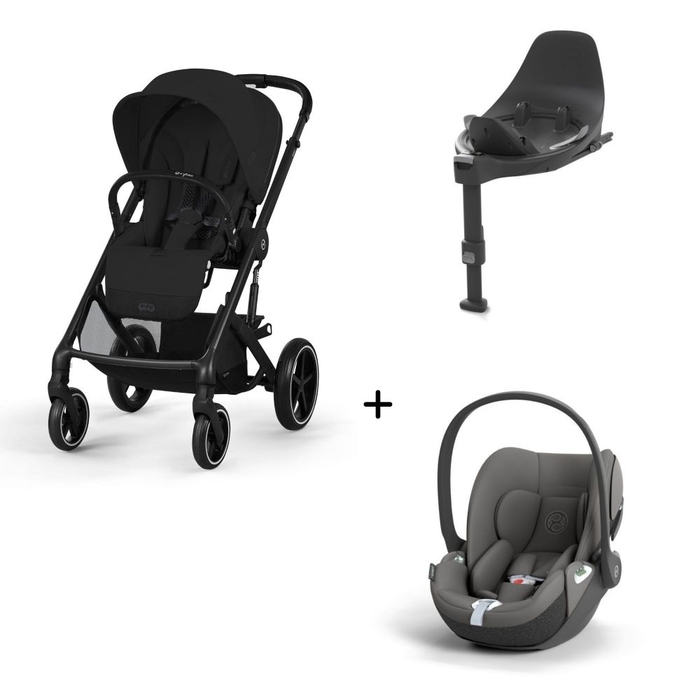 Carrinho de Bebé Balios S Lux Black, Babycoque Cloud T i-Size e Base T Isofix i-Size Cybex - Cybex - PACKBALIOS006-001