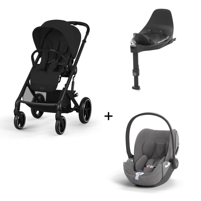 Carrinho de Bebé Balios S Lux Black, Babycoque Cloud T i-Size Plus e Base T Isofix i-Size Cybex - Cybex - PACKBALIOS008-001