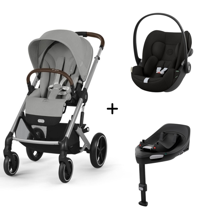 Carrinho de Bebé Balios S Lux Silver, Babycoque Cloud G i-Size e Base Isofix G i-Size Cybex - Cybex - PACKBALIOS010-003