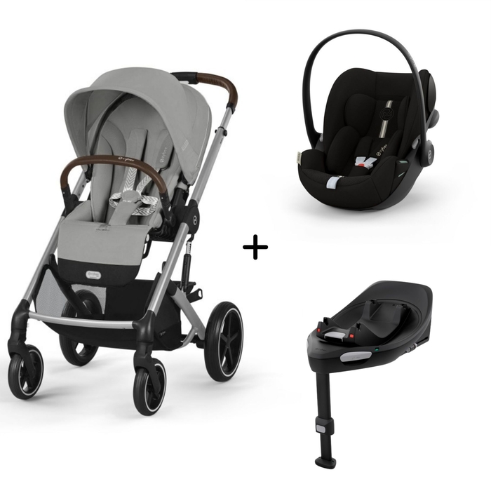 Carrinho de Bebé Balios S Lux Silver, Babycoque Cloud G i-Size Plus e Base Isofix G i-Size Cybex - Cybex - PACKBALIOS012-006