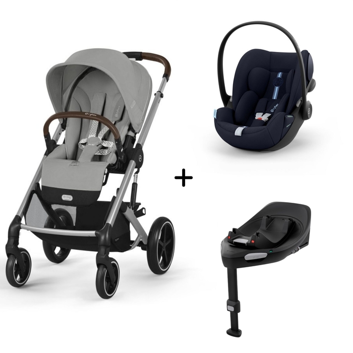 Carrinho de Bebé Balios S Lux Silver, Babycoque Cloud G i-Size Plus e Base Isofix G i-Size Cybex - Cybex - PACKBALIOS012-008