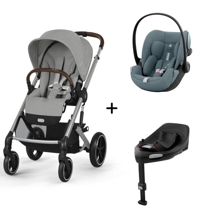 Carrinho de Bebé Balios S Lux Silver, Babycoque Cloud G i-Size Plus e Base Isofix G i-Size Cybex - Cybex - PACKBALIOS012-009