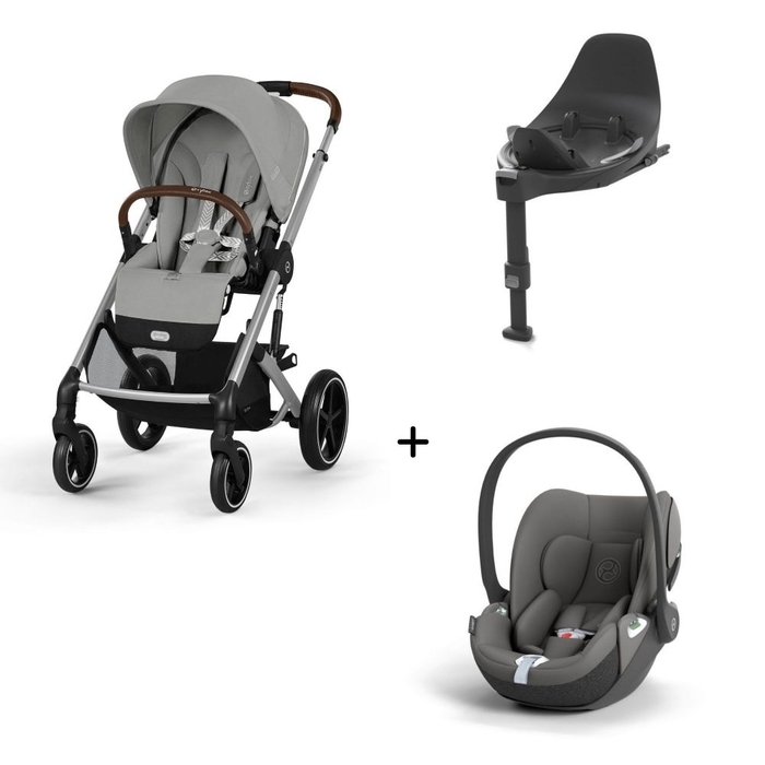 Carrinho de Bebé Balios S Lux Silver, Babycoque Cloud T i-Size e Base T Isofix i-Size Cybex - Cybex - PACKBALIOS014-003