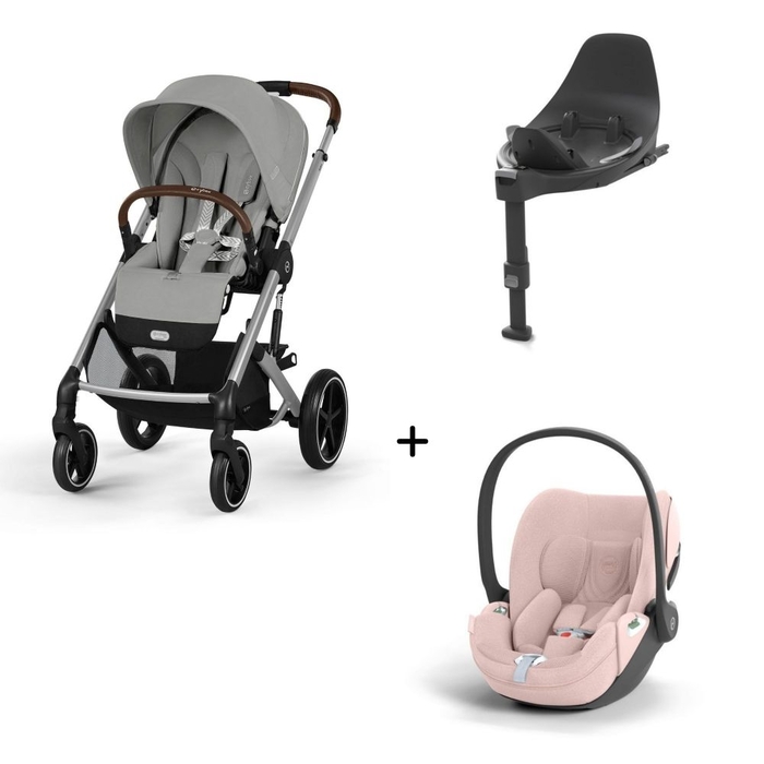 Carrinho de Bebé Balios S Lux Silver, Babycoque Cloud T i-Size Plus e Base T Isofix i-Size Cybex - Cybex - PACKBALIOS016-010