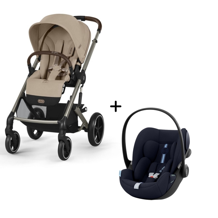 Carrinho de Bebé Balios S Lux Taupe e Babycoque Cloud G i-Size Plus Cybex - Cybex - PACKBALIOS019-003