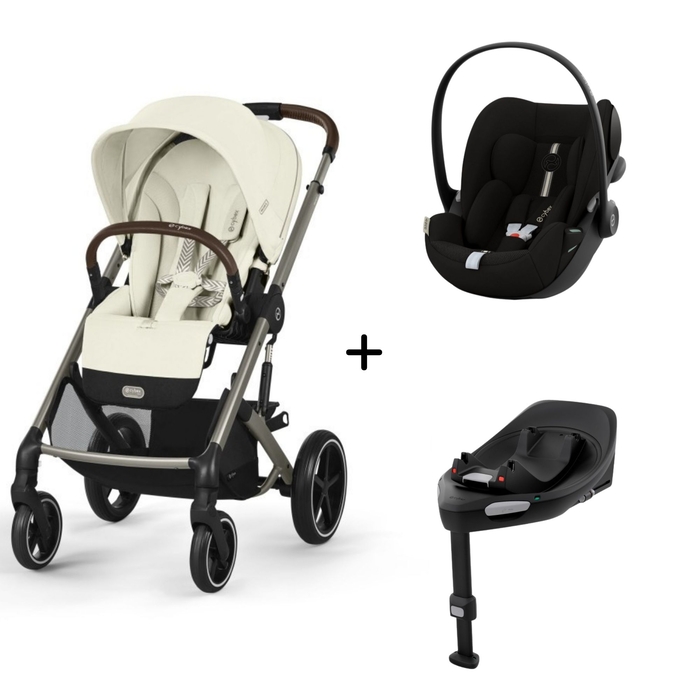 Carrinho de Bebé Balios S Lux Taupe, Babycoque Cloud G i-Size Plus e Base Isofix G i-Size Cybex - Cybex - PACKBALIOS020-006
