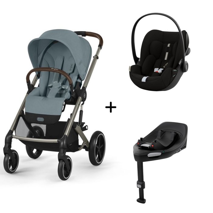Carrinho de Bebé Balios S Lux Taupe, Babycoque Cloud G i-Size Plus e Base Isofix G i-Size Cybex - Cybex - PACKBALIOS020-011