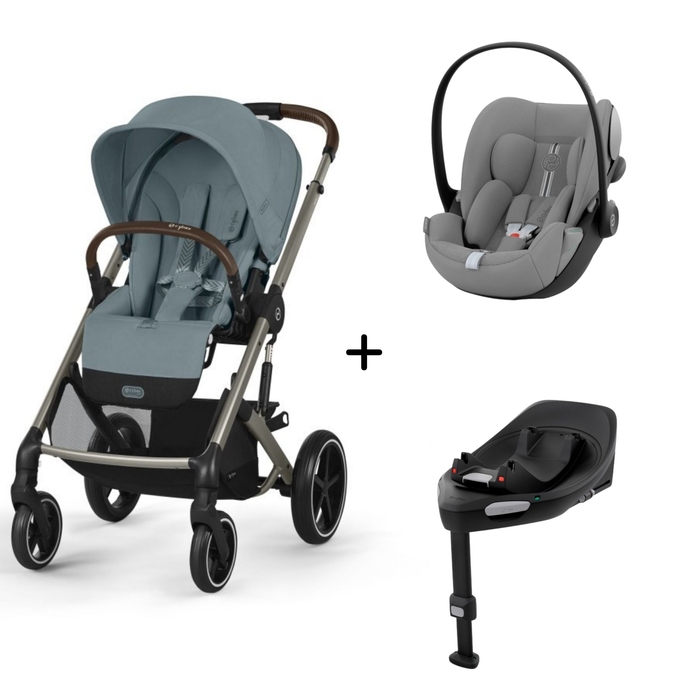 Carrinho de Bebé Balios S Lux Taupe, Babycoque Cloud G i-Size Plus e Base Isofix G i-Size Cybex - Cybex - PACKBALIOS020-012