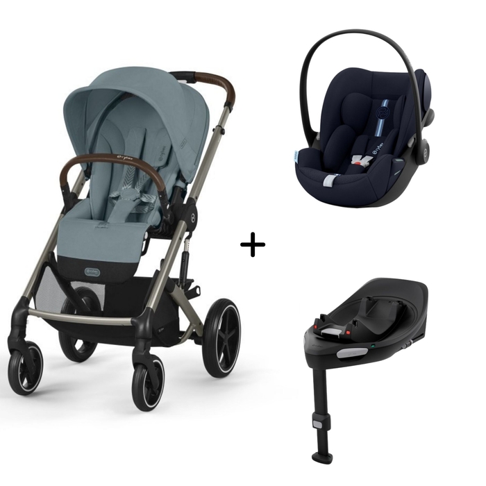 Carrinho de Bebé Balios S Lux Taupe, Babycoque Cloud G i-Size Plus e Base Isofix G i-Size Cybex - Cybex - PACKBALIOS020-013