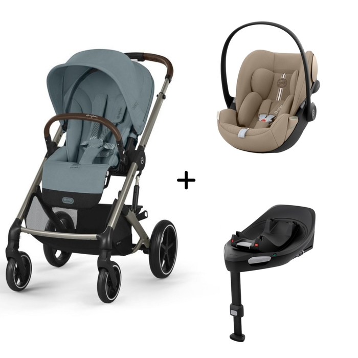 Carrinho de Bebé Balios S Lux Taupe, Babycoque Cloud G i-Size Plus e Base Isofix G i-Size Cybex - Cybex - PACKBALIOS020-015