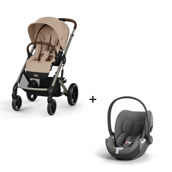 Carrinho de Bebé Balios S Lux Taupe e Babycoque Cloud T i-Size Cybex - Cybex - PACKBALIOS021-001