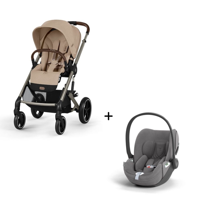 Carrinho de Bebé Balios S Lux Taupe e Babycoque Cloud T i-Size Plus Cybex - Cybex - PACKBALIOS023-001