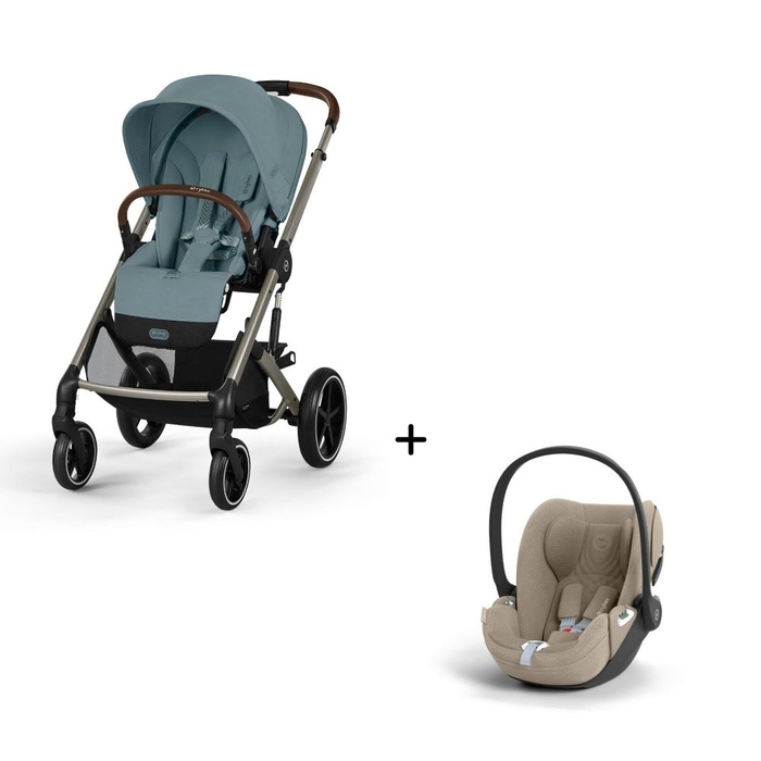 Carrinho de Bebé Balios S Lux Taupe e Babycoque Cloud T i-Size Plus Cybex - Cybex - PACKBALIOS023-017