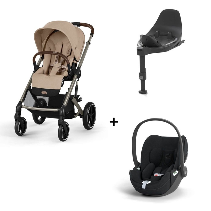 Carrinho de Bebé Balios S Lux Taupe, Babycoque Cloud T i-Size Plus e Base T Isofix i-Size Cybex - Cybex - PACKBALIOS024-002