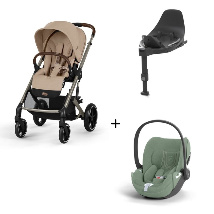 Carrinho de Bebé Balios S Lux Taupe, Babycoque Cloud T i-Size Plus e Base T Isofix i-Size Cybex - Cybex - PACKBALIOS024-003