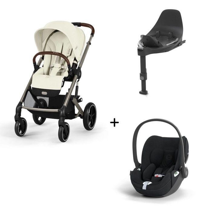 Carrinho de Bebé Balios S Lux Taupe, Babycoque Cloud T i-Size Plus e Base T Isofix i-Size Cybex - Cybex - PACKBALIOS024-008