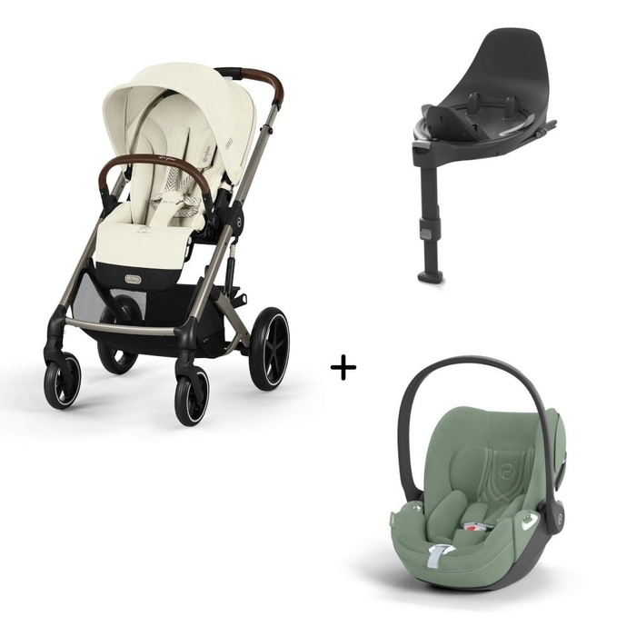 Carrinho de Bebé Balios S Lux Taupe, Babycoque Cloud T i-Size Plus e Base T Isofix i-Size Cybex - Cybex - PACKBALIOS024-009