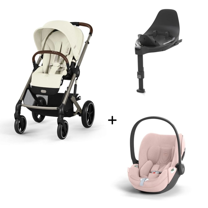 Carrinho de Bebé Balios S Lux Taupe, Babycoque Cloud T i-Size Plus e Base T Isofix i-Size Cybex - Cybex - PACKBALIOS024-010