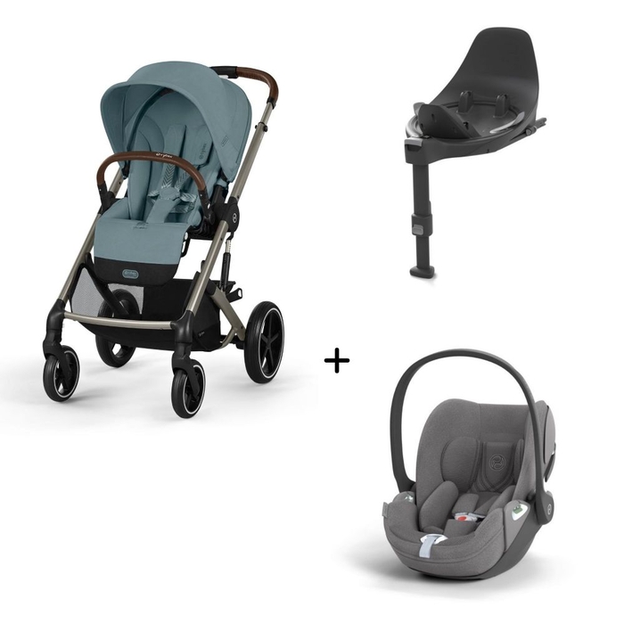 Carrinho de Bebé Balios S Lux Taupe, Babycoque Cloud T i-Size Plus e Base T Isofix i-Size Cybex - Cybex - PACKBALIOS024-013
