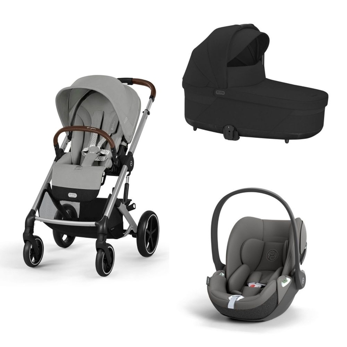 Carrinho de Bebé e Alcofa Balios S Lux Silver e Babycoque Cloud T i-Size - Cybex - PACKBALIOS025-005