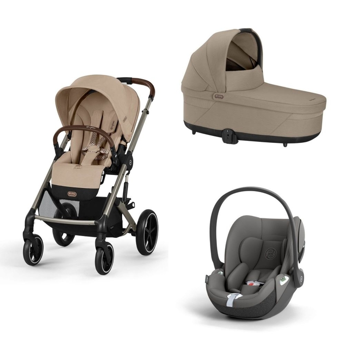 Carrinho de Bebé e Alcofa Balios S Lux Taupe e Babycoque Cloud T i-Size - Cybex - PACKBALIOS025-007