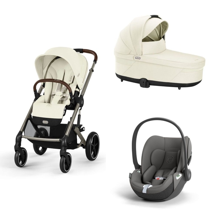 Carrinho de Bebé e Alcofa Balios S Lux Taupe e Babycoque Cloud T i-Size - Cybex - PACKBALIOS025-009