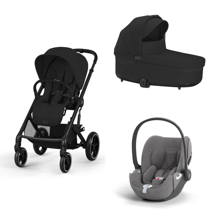 Carrinho de Bebé e Alcofa Balios S Lux Black e Babycoque Cloud T i-Size Plus - Cybex - PACKBALIOS026-003