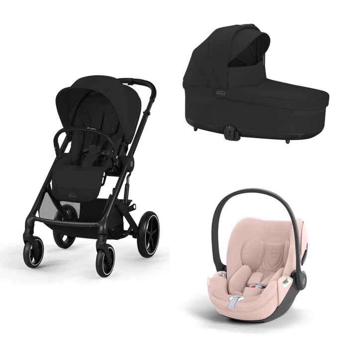 Carrinho de Bebé e Alcofa Balios S Lux Black e Babycoque Cloud T i-Size Plus - Cybex - PACKBALIOS026-005