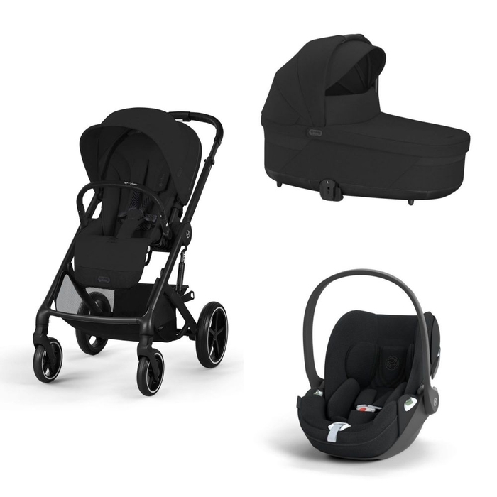 Carrinho de Bebé e Alcofa Balios S Lux Black e Babycoque Cloud T i-Size Plus - Cybex - PACKBALIOS026-006