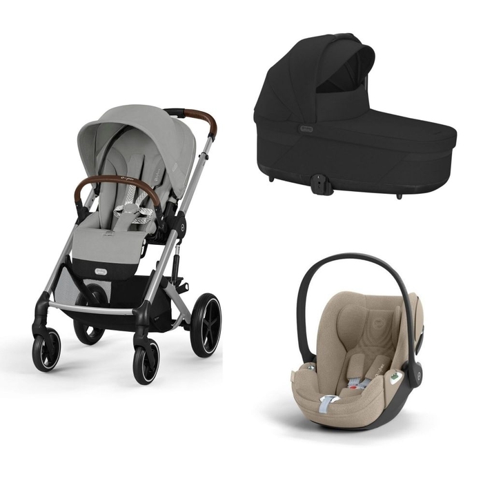 Carrinho de Bebé e Alcofa Balios S Lux Silver e Babycoque Cloud T i-Size Plus - Cybex - PACKBALIOS026-013