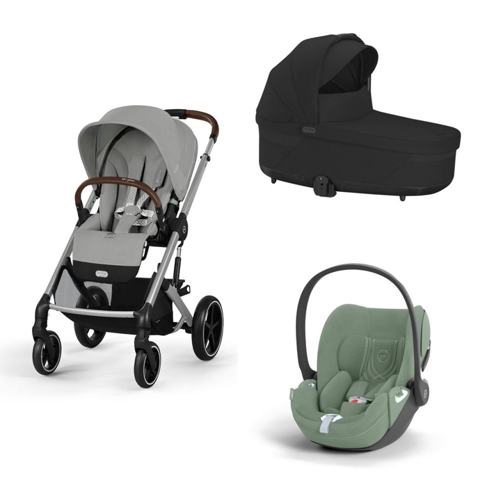 Carrinho de Bebé e Alcofa Balios S Lux Silver e Babycoque Cloud T i-Size Plus - Cybex - PACKBALIOS026-014