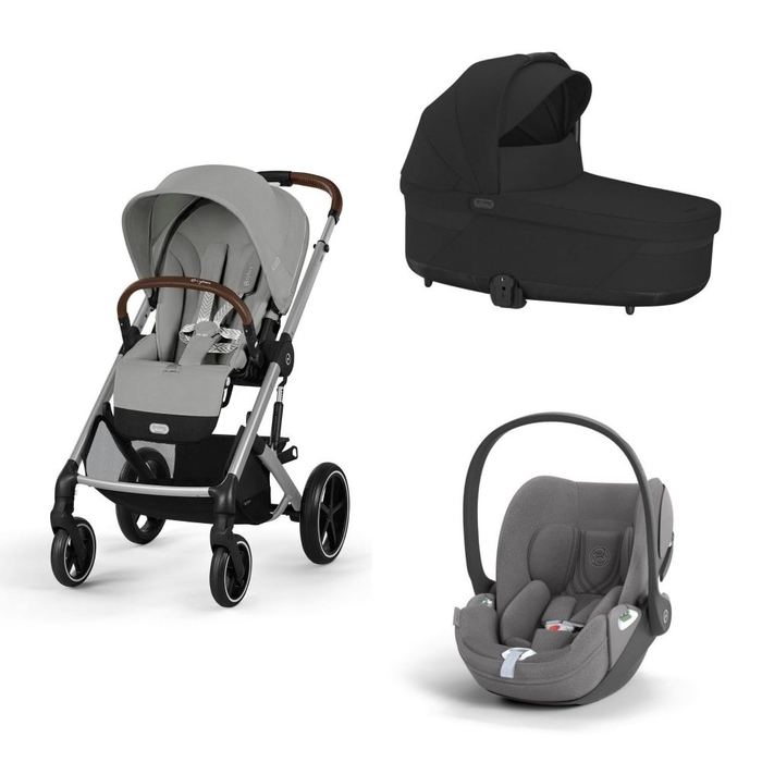 Carrinho de Bebé e Alcofa Balios S Lux Silver e Babycoque Cloud T i-Size Plus - Cybex - PACKBALIOS026-015