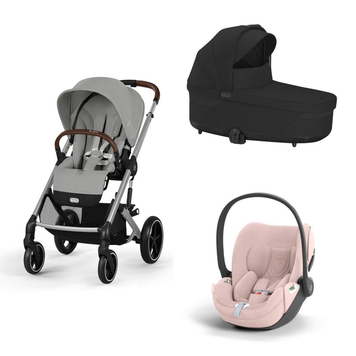 Carrinho de Bebé e Alcofa Balios S Lux Silver e Babycoque Cloud T i-Size Plus - Cybex - PACKBALIOS026-017