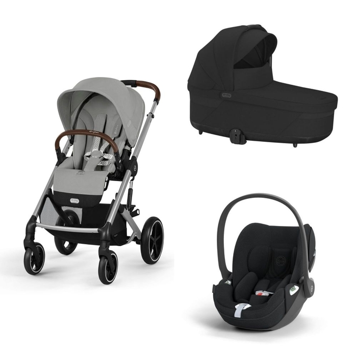 Carrinho de Bebé e Alcofa Balios S Lux Silver e Babycoque Cloud T i-Size Plus - Cybex - PACKBALIOS026-018