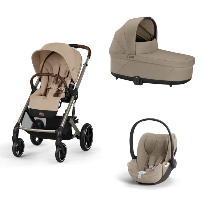 Carrinho de Bebé e Alcofa Balios S Lux Taupe e Babycoque Cloud T i-Size Plus - Cybex - PACKBALIOS026-019