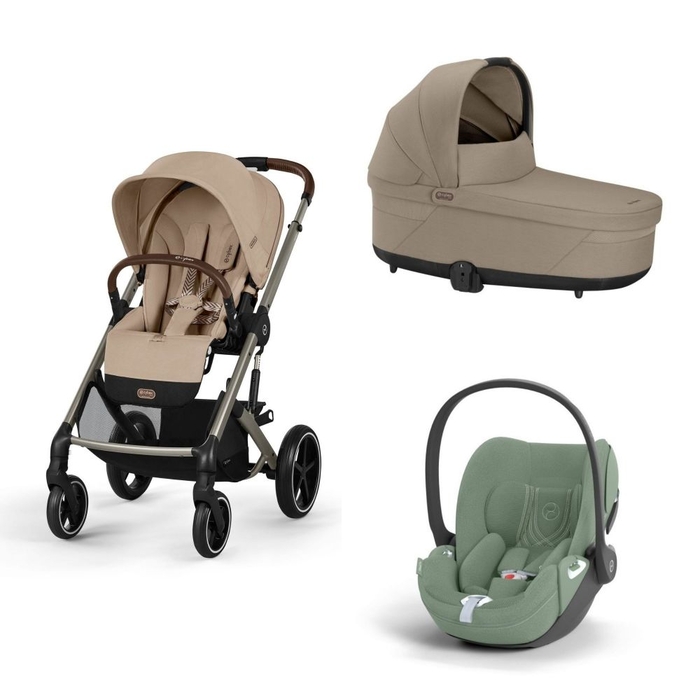 Carrinho de Bebé e Alcofa Balios S Lux Taupe e Babycoque Cloud T i-Size Plus - Cybex - PACKBALIOS026-020