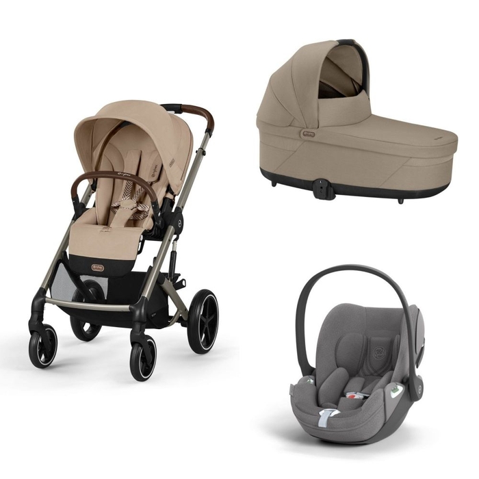 Carrinho de Bebé e Alcofa Balios S Lux Taupe e Babycoque Cloud T i-Size Plus - Cybex - PACKBALIOS026-021
