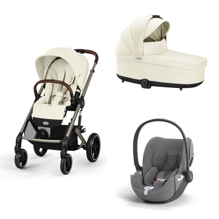 Carrinho de Bebé e Alcofa Balios S Lux Taupe e Babycoque Cloud T i-Size Plus - Cybex - PACKBALIOS026-027