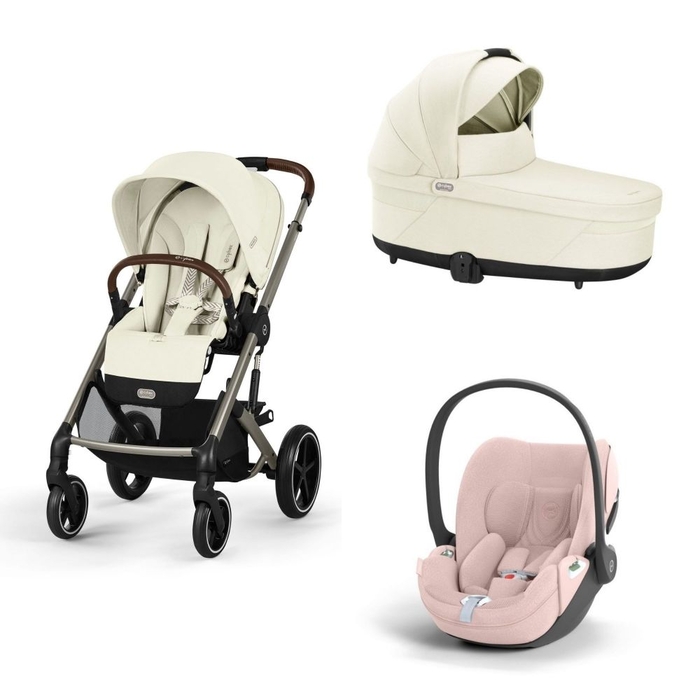 Carrinho de Bebé e Alcofa Balios S Lux Taupe e Babycoque Cloud T i-Size Plus - Cybex - PACKBALIOS026-029