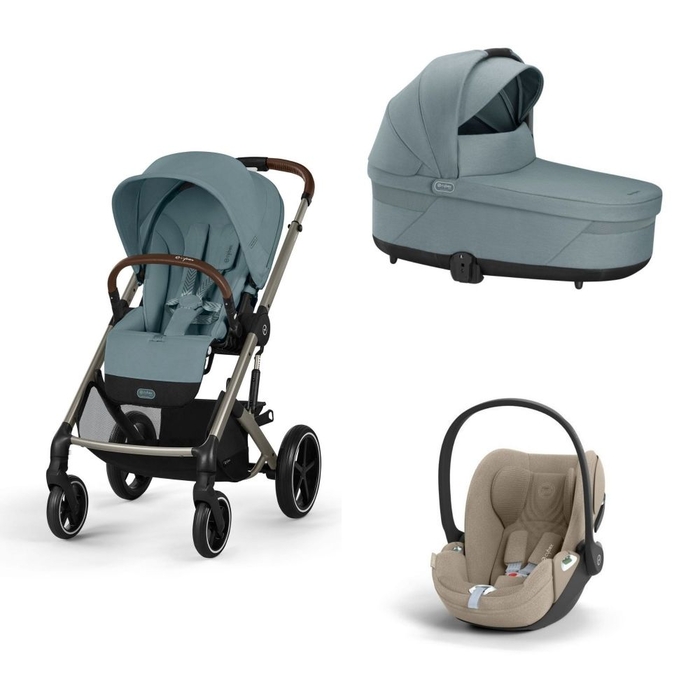 Carrinho de Bebé e Alcofa Balios S Lux Taupe e Babycoque Cloud T i-Size Plus - Cybex - PACKBALIOS026-031